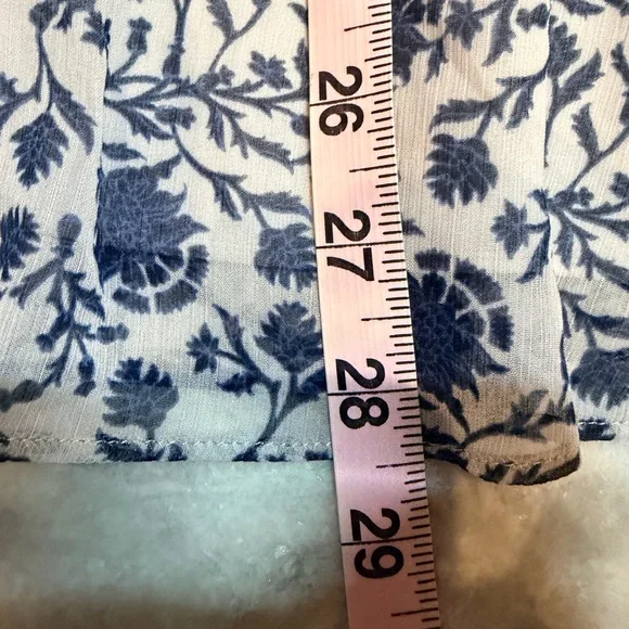 LOFT Petite XSP Navy Floral Sleeveless Dress Summer Spaghetti Strap Sundress - Picture 10 of 11